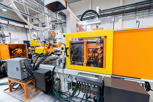 istock Injection molding machine in factory 531630384