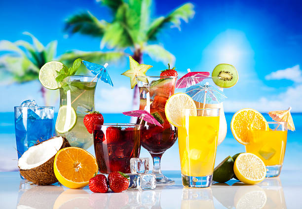 Fresh drink with fruits