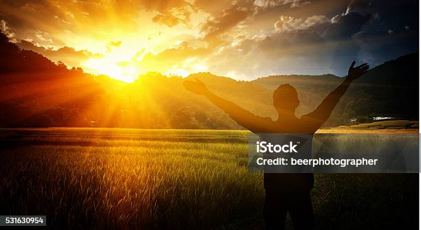 Man Thank God Stock Photo - Download Image Now - Praying, God, Praising - Religion