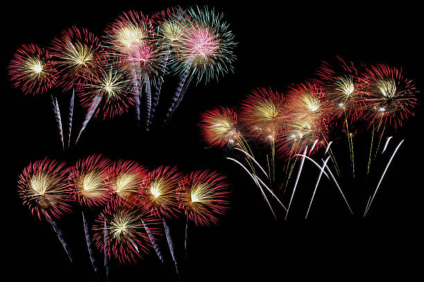 istock Colorful festival fireworks at the rive 531631697
