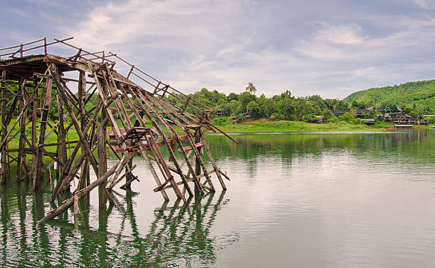 istock Longest wooden bridge it broken in Thailand 531639449