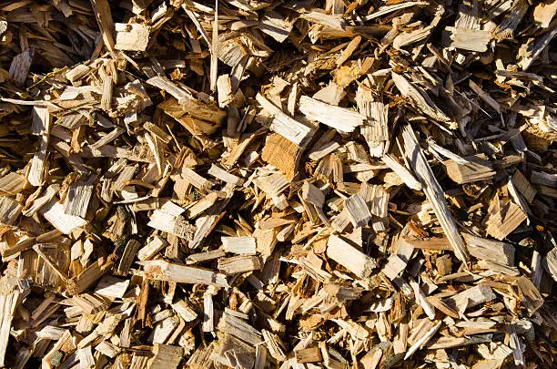 Detail from a woodchips stack