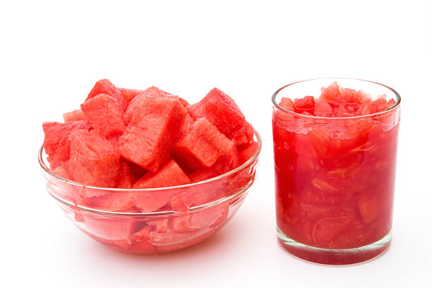 istock bowl and cup of watermelon on a white background 531640699