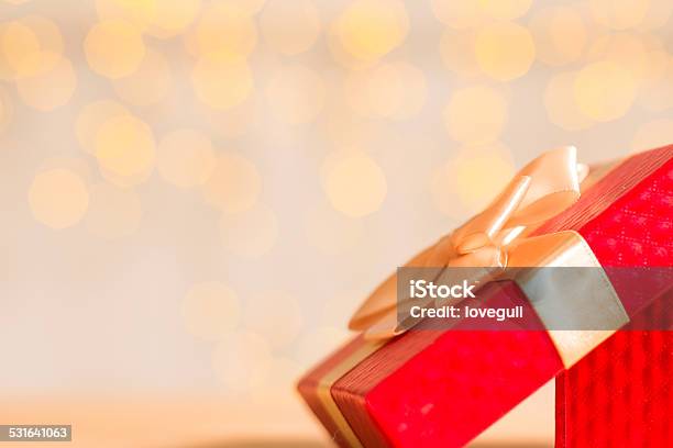 Open Gift Box With Flares Background Stock Photo - Download Image Now - 2015, Box - Container, Bright