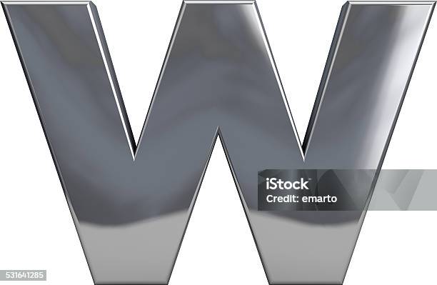 Metal Letter W Stock Photo - Download Image Now - 2015, Alphabet, Capital Letter