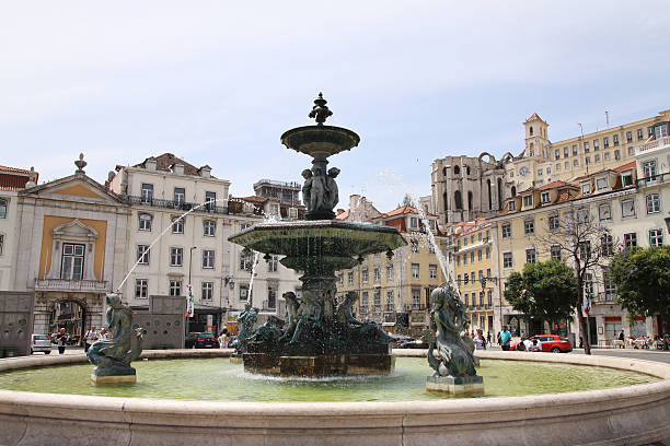 istock LISBON , fountain in the square Rossio 531642179