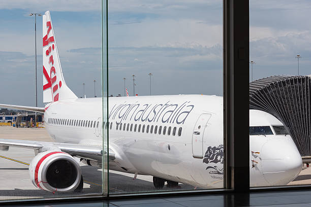 Virgin Australia passenger aircraft stock photo