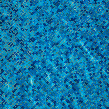 Bottom of the pool,tile texture background of swimming pool tiles, view from above