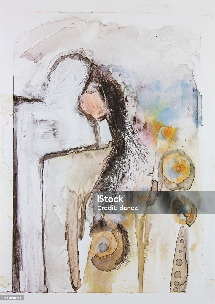 Couple in watercolor illustration Watercolorabstract illustration of man and woman in love 2015 Stock Photo