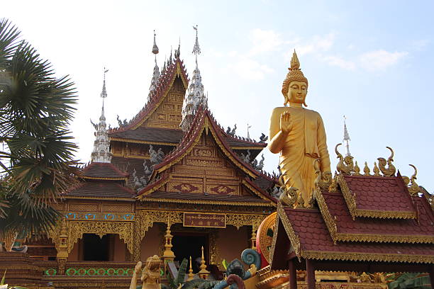 Buddha Temple Jinghong A Temple in Jinghong in Xishuangbanna xishuangbanna stock pictures, royalty-free photos & images