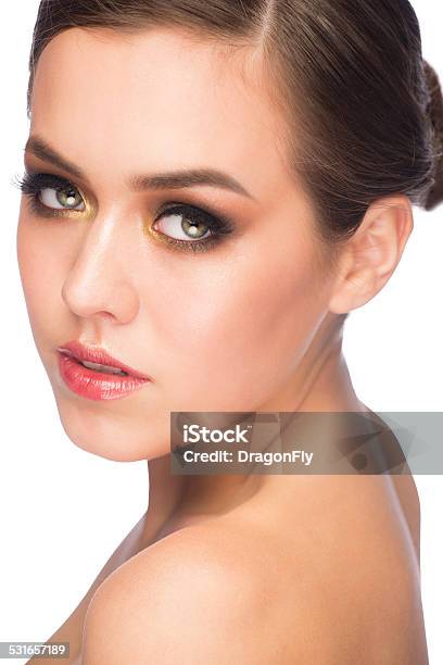 Woman With Makeup Stock Photo - Download Image Now - 20-29 Years, 2015, Adult