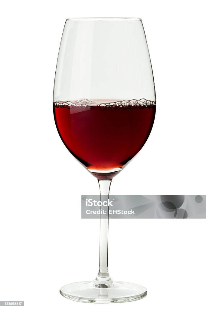 Bicchiere di vino rosso isolato su sfondo bianco - Foto stock royalty-free di Malbec