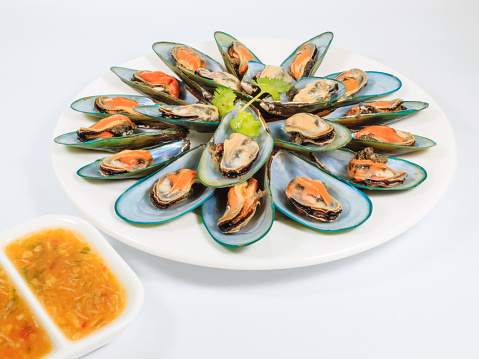 Asian Green Mussel with Seafood sauce