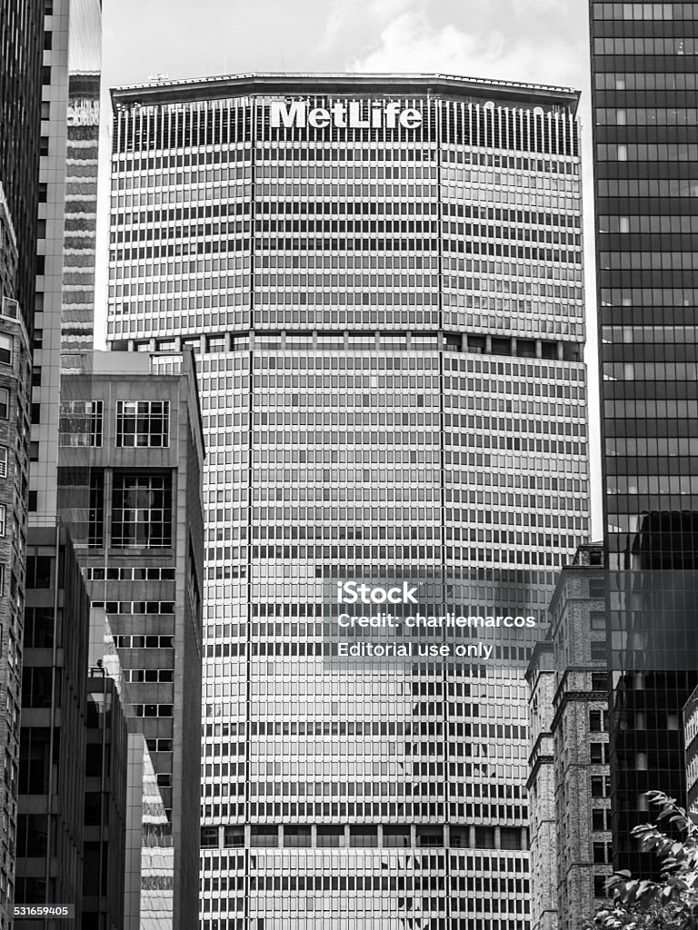 metlife building new york New York, USA, june 22- 2014,you can see the famous office building metlife in white and black.  2015 Stock Photo