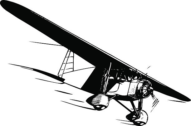 Aircraft in flight. vector art illustration