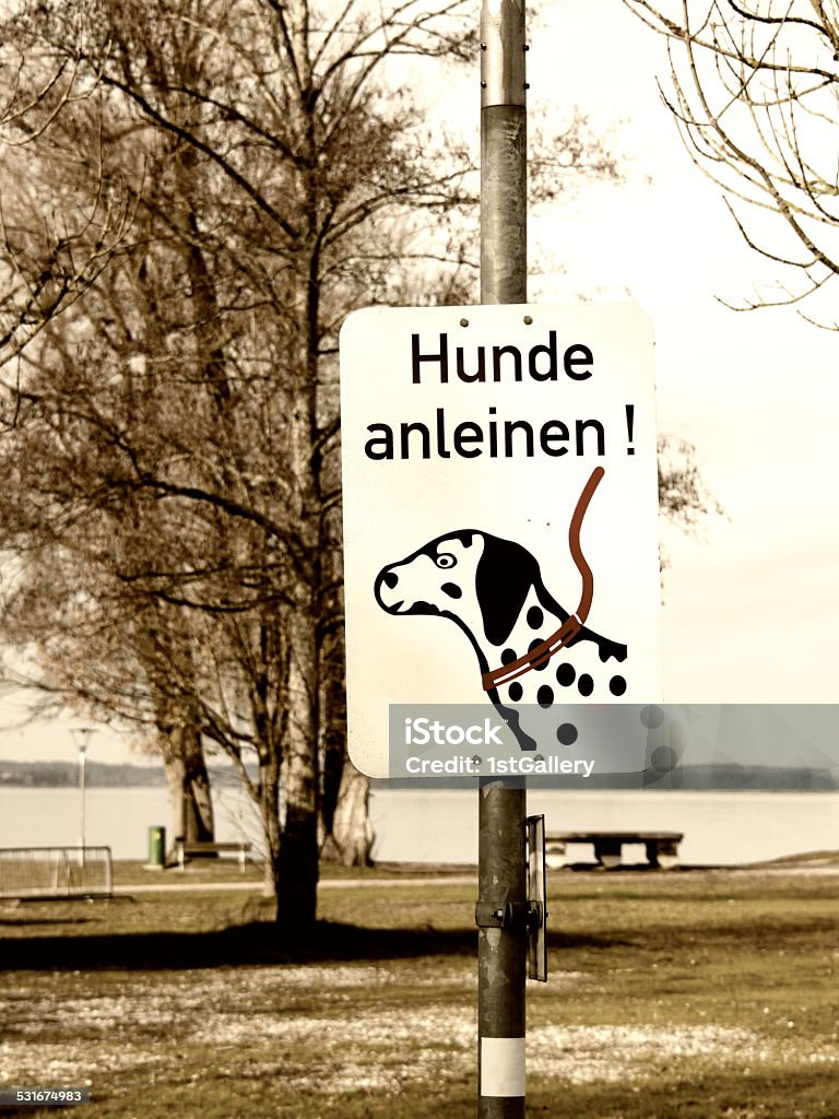 dog leash sign sign "take the dog on a leash" (11) germany 2015 Stock Photo