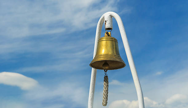 istock The ship's bell on a background of blue sky 531686970