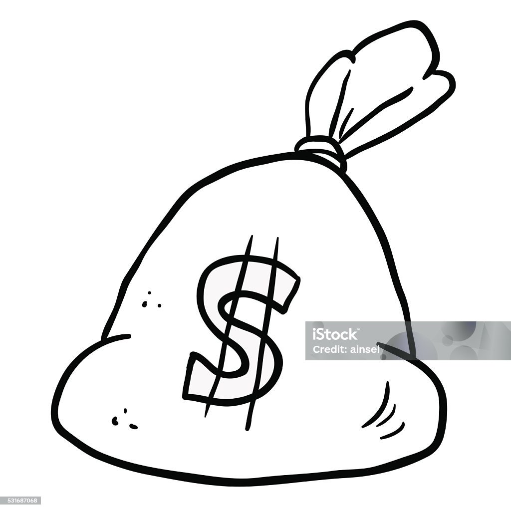 Black And White Money Bag Stock Illustration - Download Image Now - Achievement, Bag, Banking - iStock Black And White Money Bag Stock Illustration - Download Image Now - Achievement, Bag, Banking - iStock