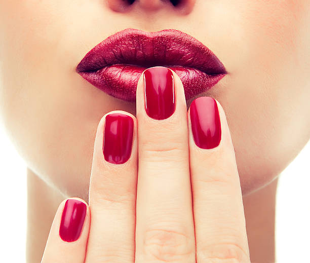 Luxury fashion style, manicure nail , cosmetics and makeup stock photo