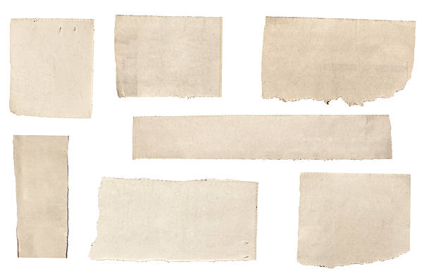white news paper ripped message background close up of  a white ripped piece of news paper on on white background ripped paper stock pictures, royalty-free photos & images