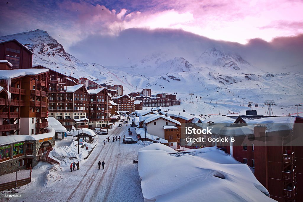 French Alps, Val Thorens Les Menuires Stock Photo