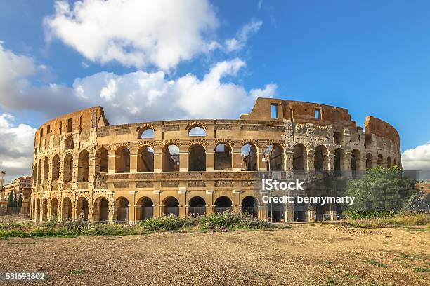 Colosseum Rome Italy Stock Photo - Download Image Now - Architectural Column, Architecture, Capital Cities
