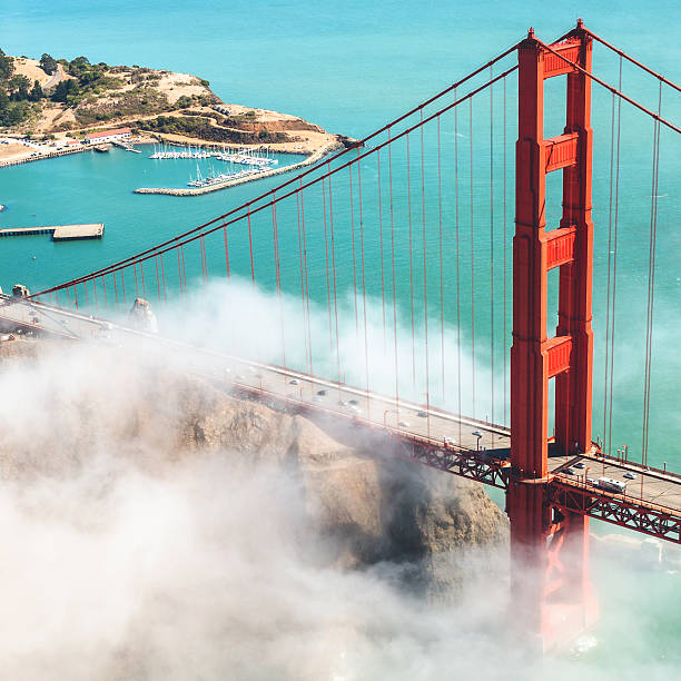 골든 게이트 bridge - panoramic san francisco bay area golden gate bridge san francisco bay 뉴스 사진 이미지