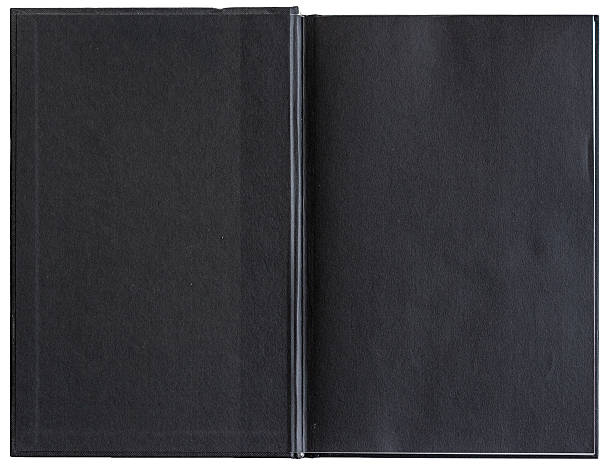 istock Blank black book opened to the first page 531695970