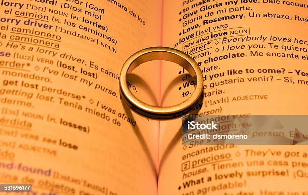Shadow Heart Stock Photo - Download Image Now - 2015, Dictionary, Engagement Ring