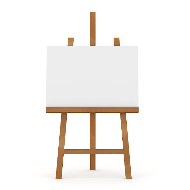 istock Wooden Easel on white background 531696757