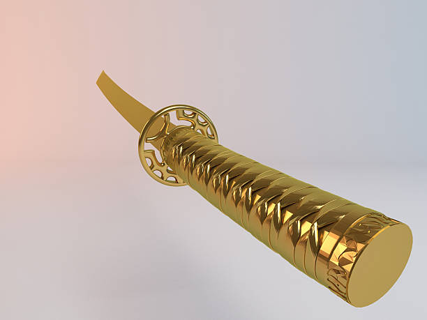 istock Fantasy detailed 3d Golden sword 531697316
