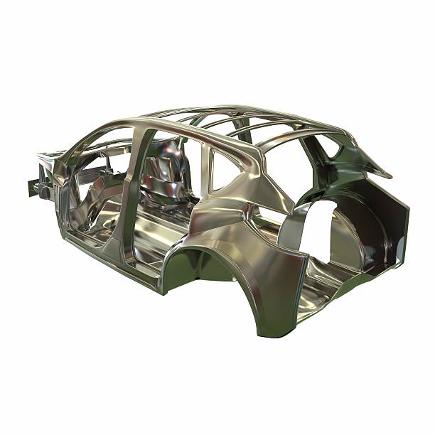 istock Car frame in steel. 3d illustration 531697332