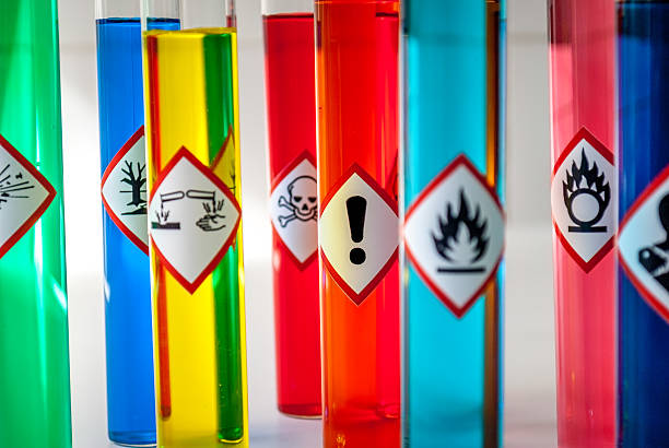 Chemical Health hazard pictogram stock photo