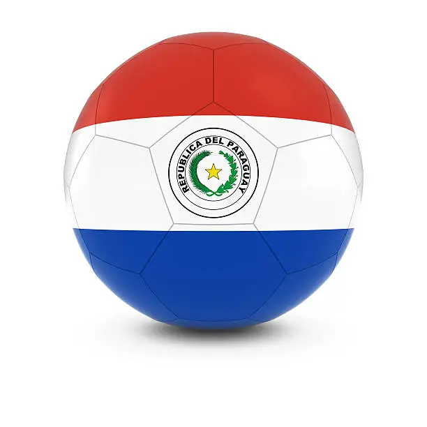 Photo of Paraguay Football - Paraguayan Flag on Soccer Ball