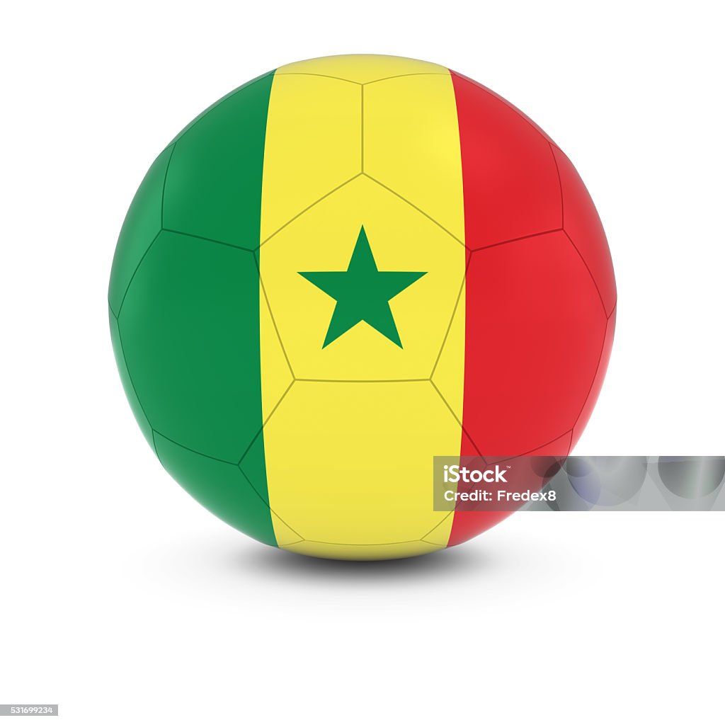 Foto de Senegal Futebolsenegalês Bandeira Na Bola De Futebol e mais fotos  de stock de Bandeira - iStock