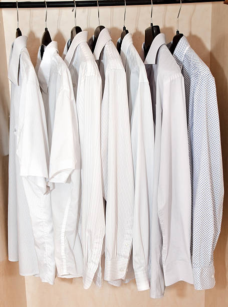 istock Men's shirts on hangers 531700218