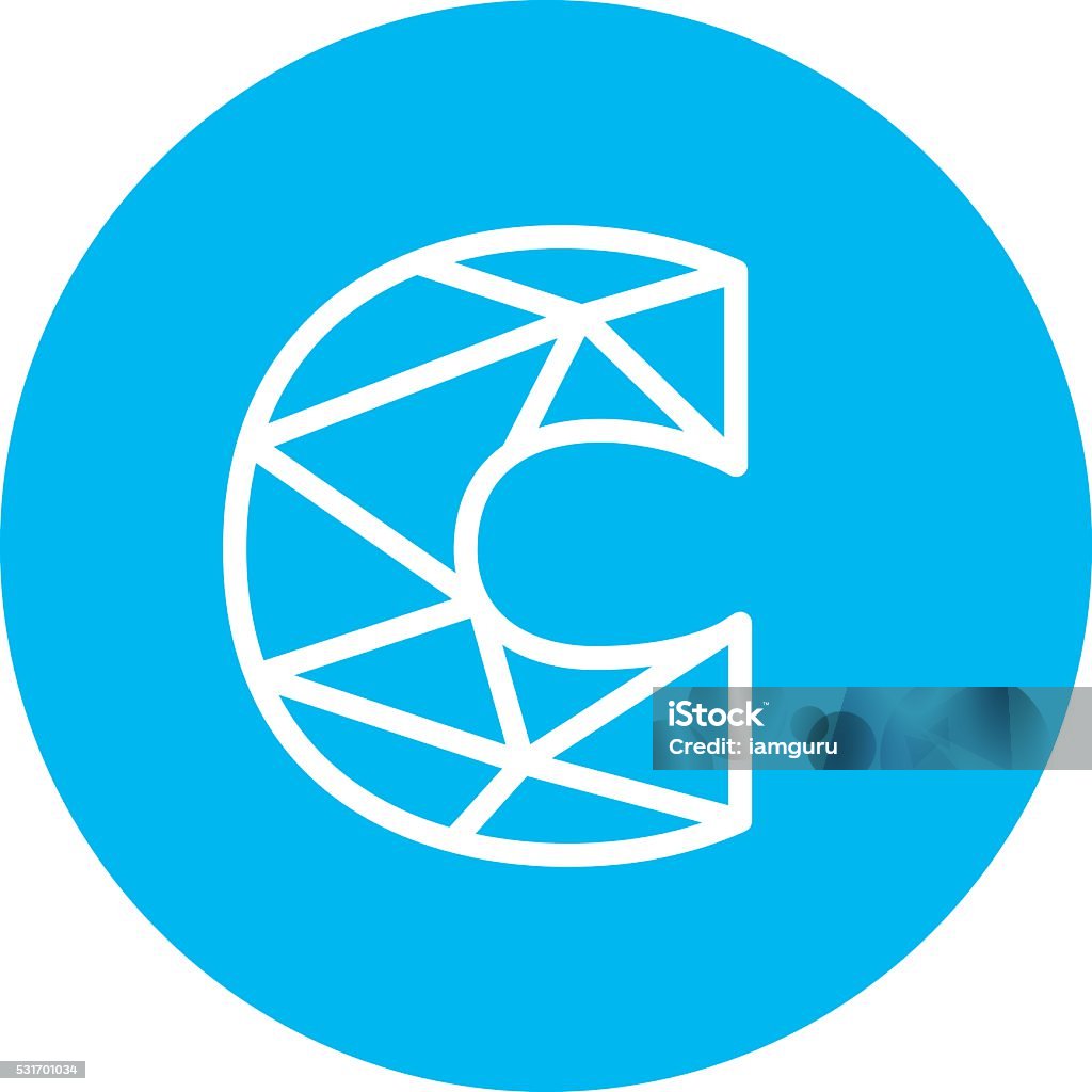 Abstract Letter C Design Template Structure Simple Line Sign Stock Abstract Letter C Design Template Structure Simple Line Sign Stock