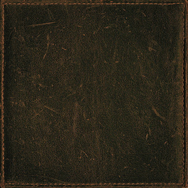 istock Greeny grunge background from distress leather texture with stitched frame 531701678