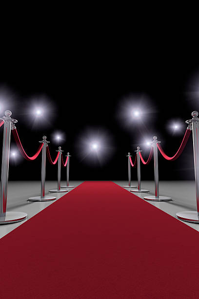 tapis rouge paparazzi - red cloth flash photos et images de collection