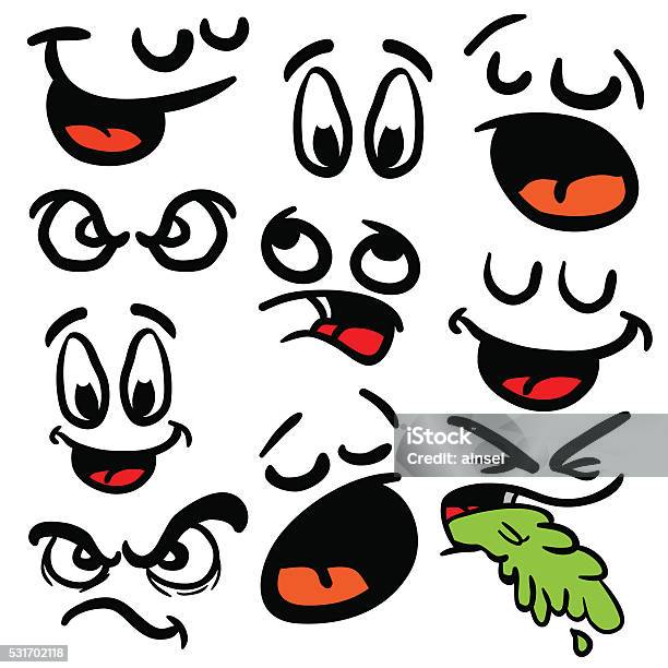 Ilustración de Conjunto De Dibujos Animados De Los Ojos Y La Boca y más Vectores Libres de Derechos de Abstracto - Abstracto, Alegre, Alegría - iStock Ilustración de Conjunto De Dibujos Animados De Los Ojos Y La Boca y más Vectores Libres de Derechos de Abstracto - Abstracto, Alegre, Alegría - iStock