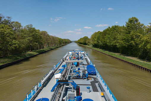 Inland tanker on the Dortmund-Ems Canal