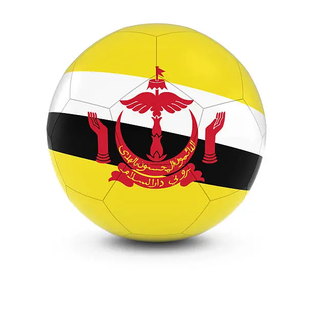 Photo of Brunei Football - Bruneian Flag on Soccer Ball