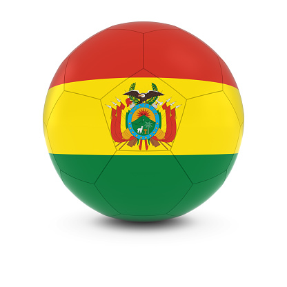 Bolivia Football - Bolivian Flag on Soccer Ball