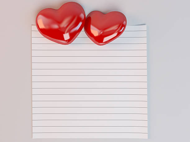 istock lined Love letter icon with 3d hearts 531702658