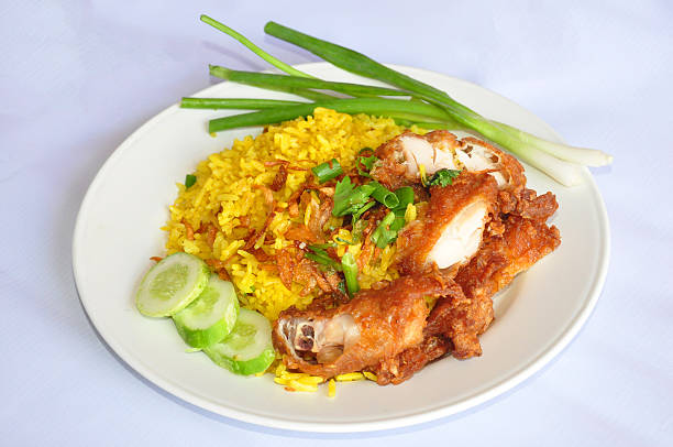 istock Chicken Biryani with green chutney 531703164