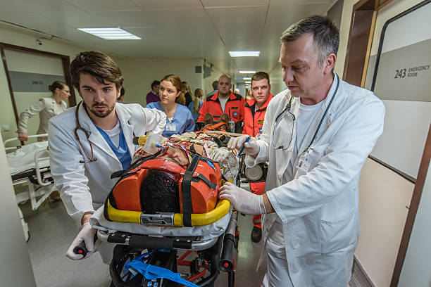 istock Paramedics and doctors in hospital 531704786