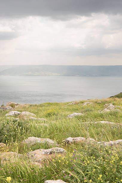 Lake Kinneret of Israel's Tiberius Lake Kinneret of Israel's Tiberius, Sea of Galilee sea of galilee stock pictures, royalty-free photos & images