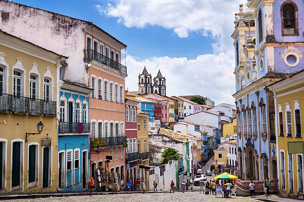 pelourinho em salvador da bahia, brasil - pelourinho imagens e fotografias de stock