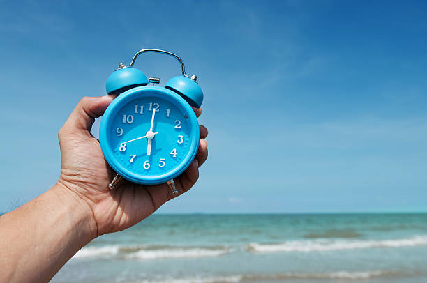 istock Hand is holding retro alarm clock. 531708222