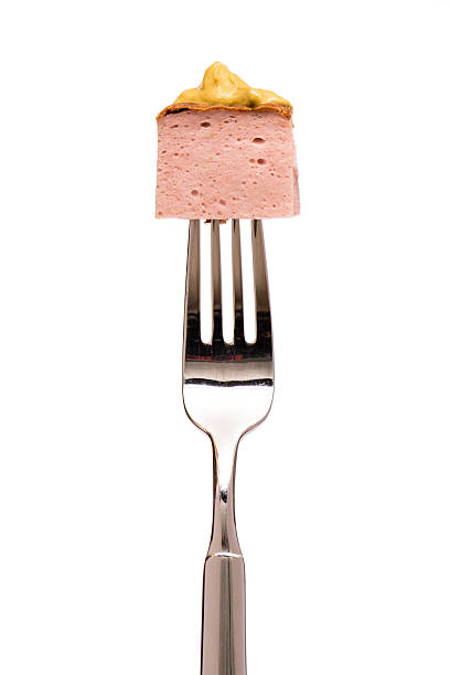 istock Beef and port loaf with mustard on a fork 531710101